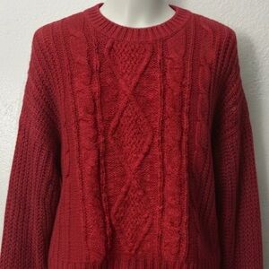 Metaphor Vibrant Red Knit Sweater